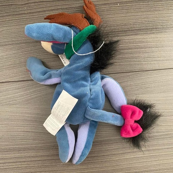 Vintage Disney Store Winnie the Pooh & Reindeer Eeyore Bean Bag Plush Set - Picture 3 of 6